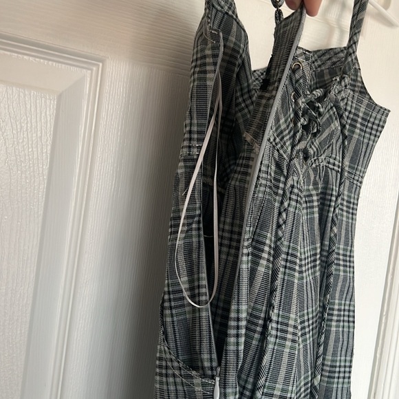 URBAN OUTFITTERS XS ROMPER FLANNEL STYLE ROMPER CUTE UO CUTE MINI DRESS ROMPER - Picture 9 of 16